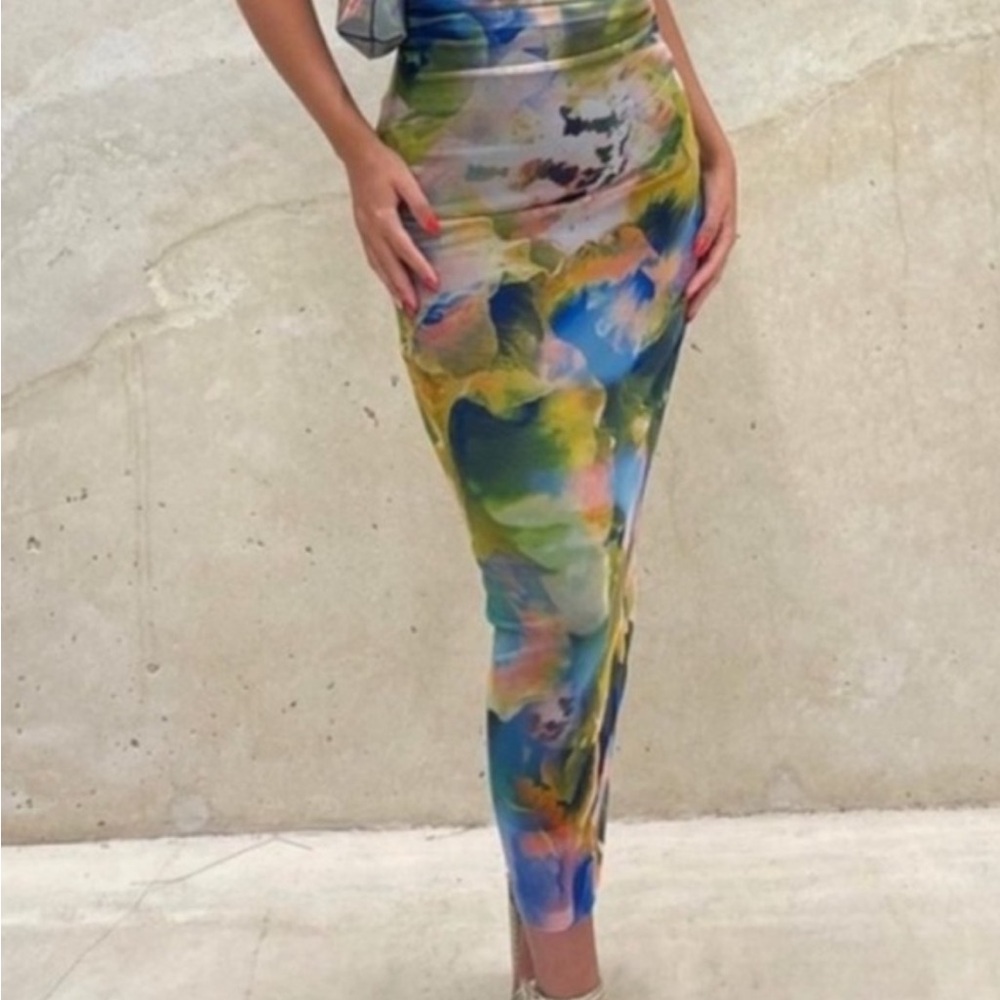 Multicolor Abstract Print Women's dress